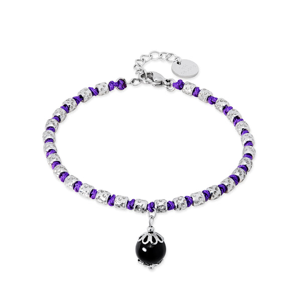 Bracciale acciaio e tessuto Su Kokku
