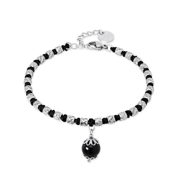 Bracciale acciaio e tessuto Su Kokku