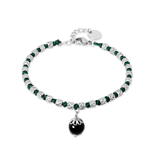 Bracciale acciaio e tessuto Su Kokku