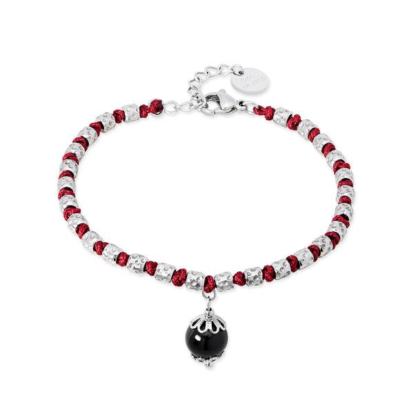 Bracciale acciaio e tessuto Su Kokku
